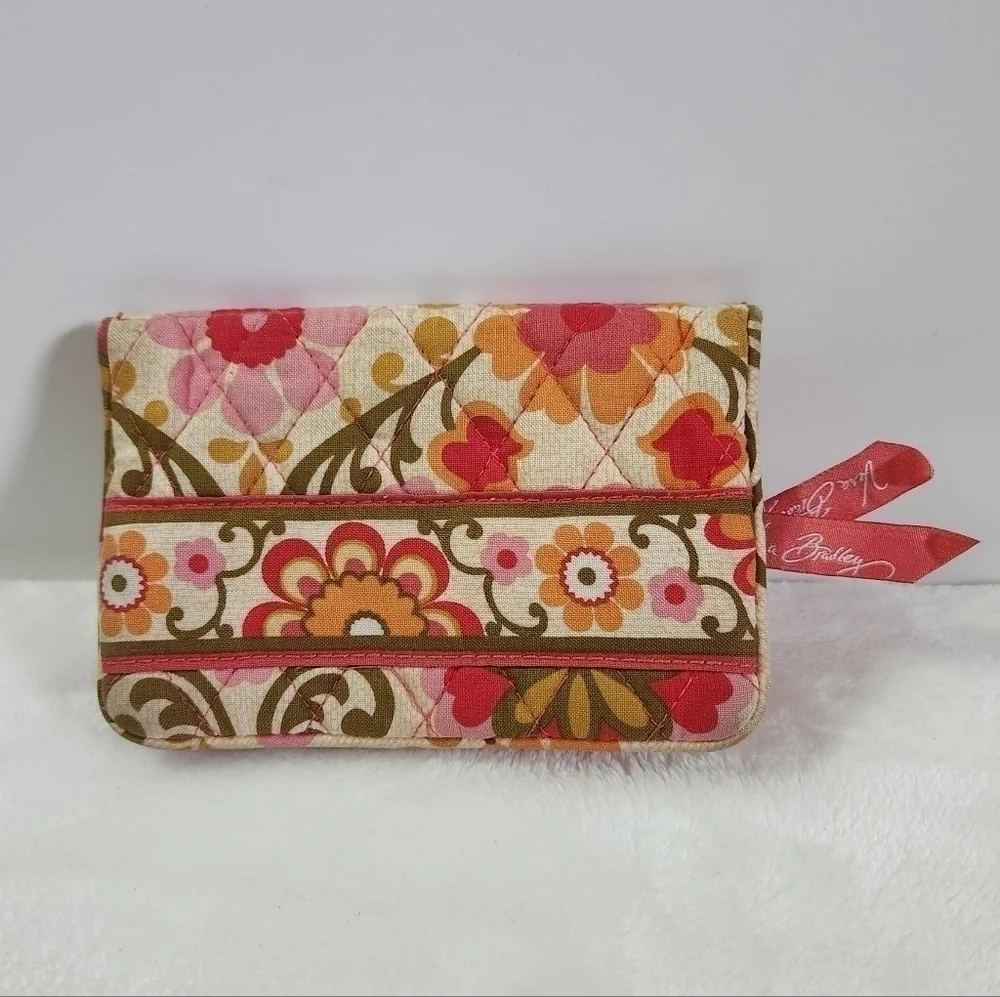 Vera Bradley Retired Folkloric Quilted One For The Money Wallet Coin Bag